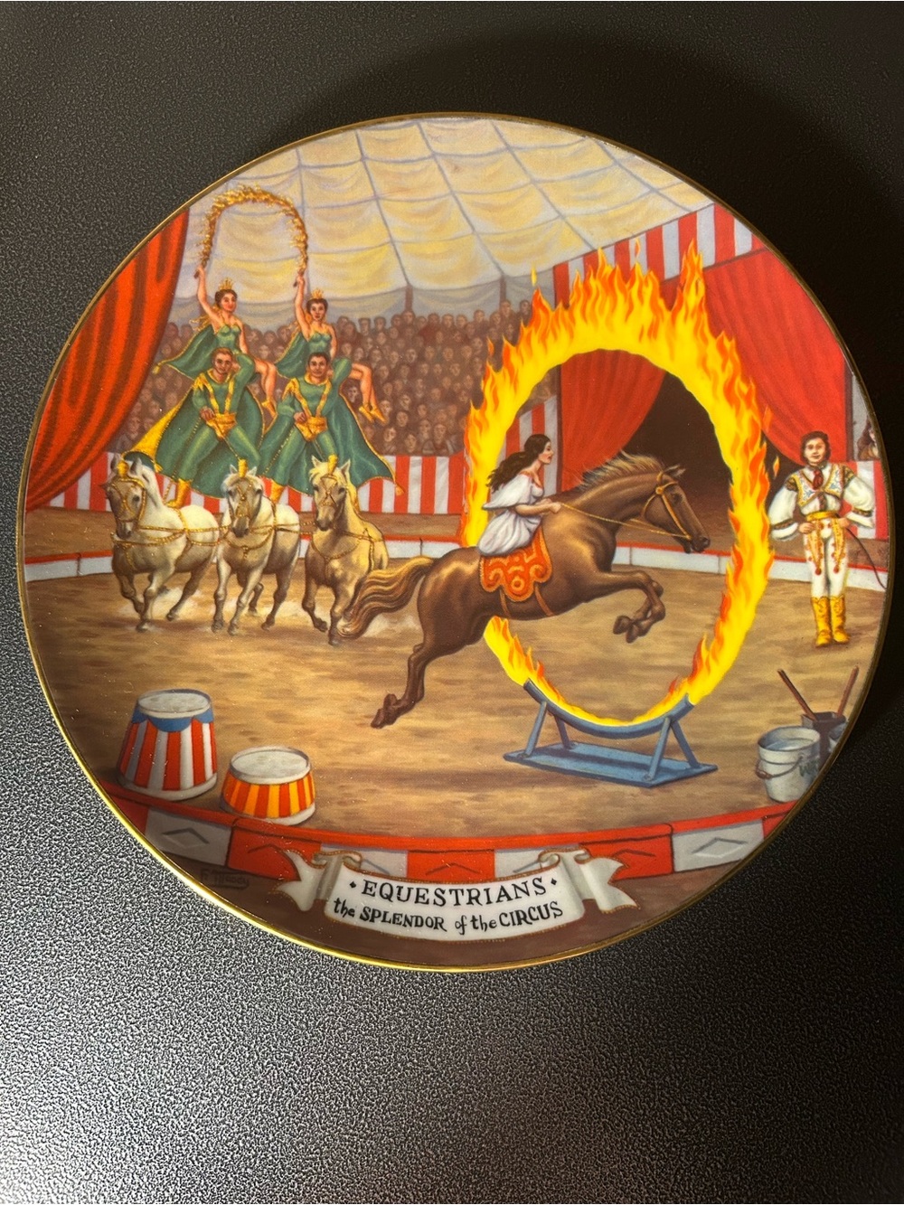 Vintage Ringling Brothers Circus Equestrians Horses Ring of Fire, Greatest Show